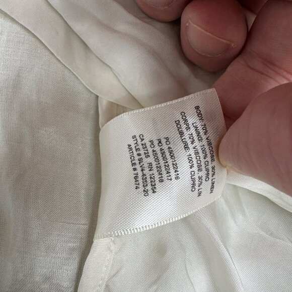 Aritizia Wilfred Women's Generation Linen Blend Blazer Crem Jacket, Size XS - Picture 7 of 10